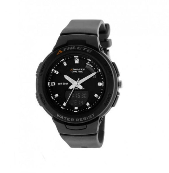 Eliz Unisex Black Dial Black Case and Polyurethane Band Digital and Analog Watch ES8665L8NNN 1