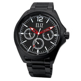 Eliz Men's Black Dial Black Plated Stainless steel case and band Multi-function Watch ES8679G2NNN 1