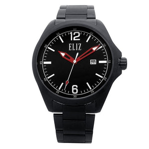 Eliz Men's Black Dial Black Plated Stainless steel case and band Analog Watch ES8680G2NNN 1