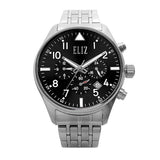 Eliz Men's Black Dial Stainless steel case and band Dual-Time Watch  ES8686G2SNS 1