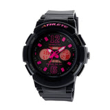 Eliz Womens Black Dial Black Case and Polyurethane Band Digital and Analog Watch ES8961L8NNN 1