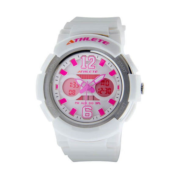 Eliz Womens White Dial White Case and Polyurethane Band Digital and Analog Watch ES8961L8WWW 1