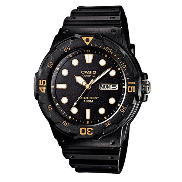 Casio Men's Black Dial Black Resin Band Analog Watch MRW-200H-1EV