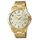 Casio men's Champagne Dial Gold plated Case and Band Analog Watch MTP-V004G-9B