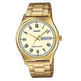 Casio Men's Gold Dial Gold plated Case and Band Analog Watch MTP-V006G-9B
